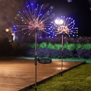 1 pacote de luzes solares para fogos de artifício ao ar livre, iluminação de feriados, luzes de fogos de artifício para jardim, pátio, Halloween, Natal, casamento, decoração de parede