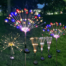 1 pacote de luzes solares para fogos de artifício ao ar livre, iluminação de feriados, luzes de fogos de artifício para jardim, pátio, Halloween, Natal, casamento, decoração de parede