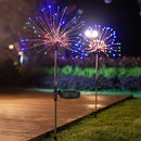 1 pacote de luzes solares para fogos de artifício ao ar livre, iluminação de feriados, luzes de fogos de artifício para jardim, pátio, Halloween, Natal, casamento, decoração de parede