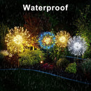 1 pacote de luzes solares para fogos de artifício ao ar livre, iluminação de feriados, luzes de fogos de artifício para jardim, pátio, Halloween, Natal, casamento, decoração de parede