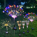 1 pacote de luzes solares para fogos de artifício ao ar livre, iluminação de feriados, luzes de fogos de artifício para jardim, pátio, Halloween, Natal, casamento, decoração de parede