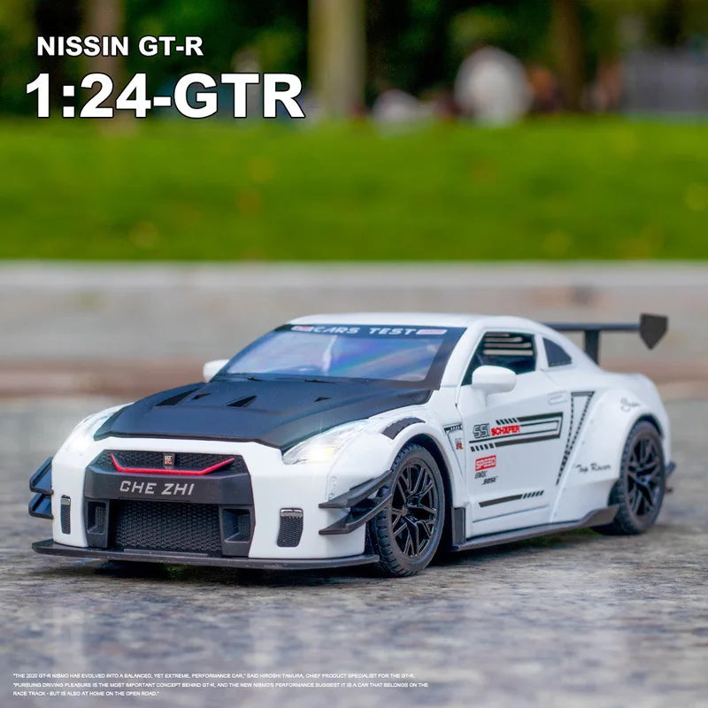 Nissan Skyline Ares GTR R35 Diecasts e veículos de brinquedo, modelo de carro de brinquedo de metal, simulação de alta qualidade, coleção de brinquedos para crianças