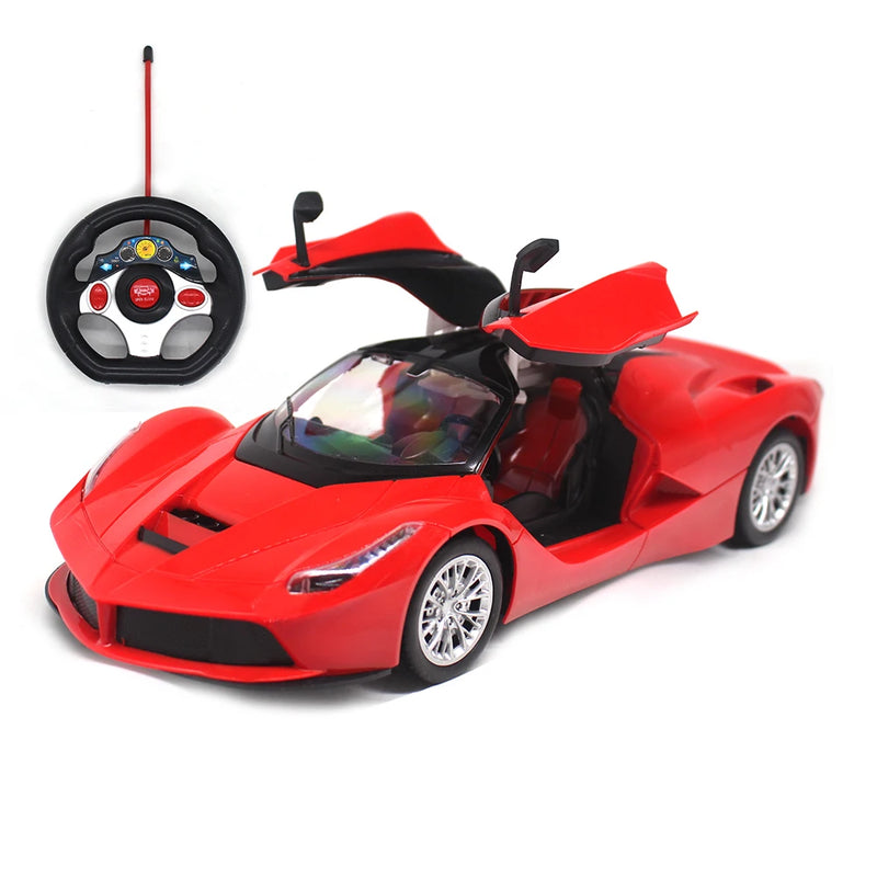Carro elétrico RC clássico com controle remoto, Ferrari Bateria Recarregável  porta que pode abrir, brinquedo para meninos e meninas, presente para crianças