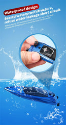 Mini RC Boat 5km/h Radio Remote Controlled High Speed Ship with LED Light Palm Boat Summer Water Toy Pool Toys Models Gifts