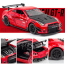 Nissan Skyline Ares GTR R35 Diecasts e veículos de brinquedo, modelo de carro de brinquedo de metal, simulação de alta qualidade, coleção de brinquedos para crianças
