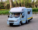 Carro de luxo RV modelo de carro de brinquedo fundido de metal Camper Van Motorhome modelo de carro de turismo com som e luz presente para crianças