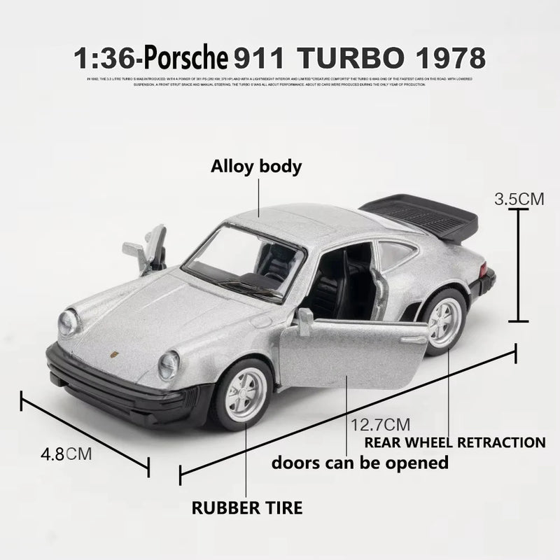 Porsche 911 1978 Liga Modelo de Carro Brinquedo Simulação Metal Fundido com Puxar para Trás Decoração Mini Carro Coleção de Presentes para Crianças