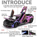 REVUELTO Miniatura Modelo Brinquedo Carros Esportivos Liga Fundida Supercarros Som Luz Portas Abertas Puxe para Trás para Presentes de Crianças