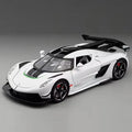 Jesko Super Car Model Toys Metal Diecast Light Music Pull Back Sports Cars Models Collection Racing Vehicle Gift Boys
