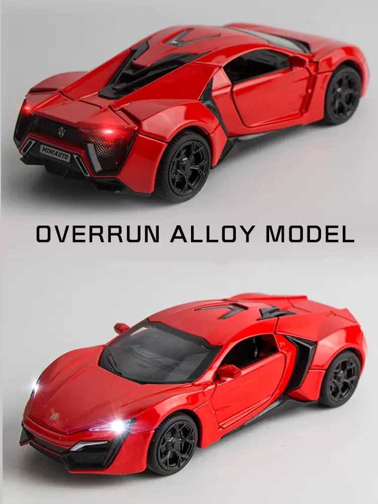 Lyken Hyper Fast Alloy Sport Car Modelo Diecasts & Toy Vehicles e Furious Cars Decoração Brinquedos para Crianças