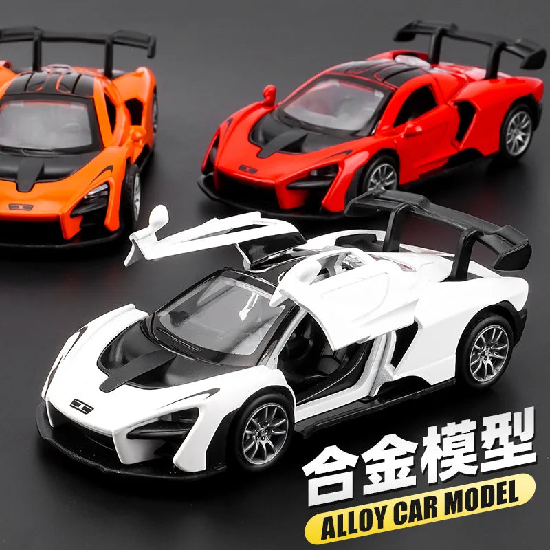 Modelo de carro de liga leve, brinquedo infantil, modelo de carro com som e luz, carro de exposição, brinquedo não controlado por rádio