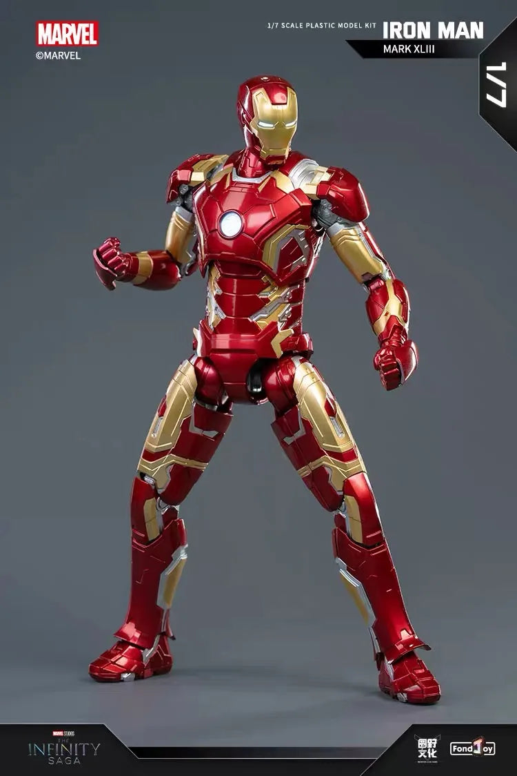 Homem de Ferro FondJoy LED MK42 MK43 MK46 MK1 MK2 MK3 MK4 Brinquedos DIY Figura de Ação Coleção Tony Stark Modelo de Anime Presente para Crianças