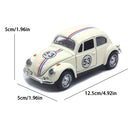 Carro de corrida vintage modelo fusca clássico miniatura  fundido 15 cm, liga de metal de alta qualidade, puxador manual, adequado para maiores de 3 anos, carro clássico colecionável