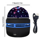 Starry Sky Galaxy Lamp Projector LED Night Light Remote Control Sound Active 5V USB Charging 7 Modes for Kids Room Party Decor