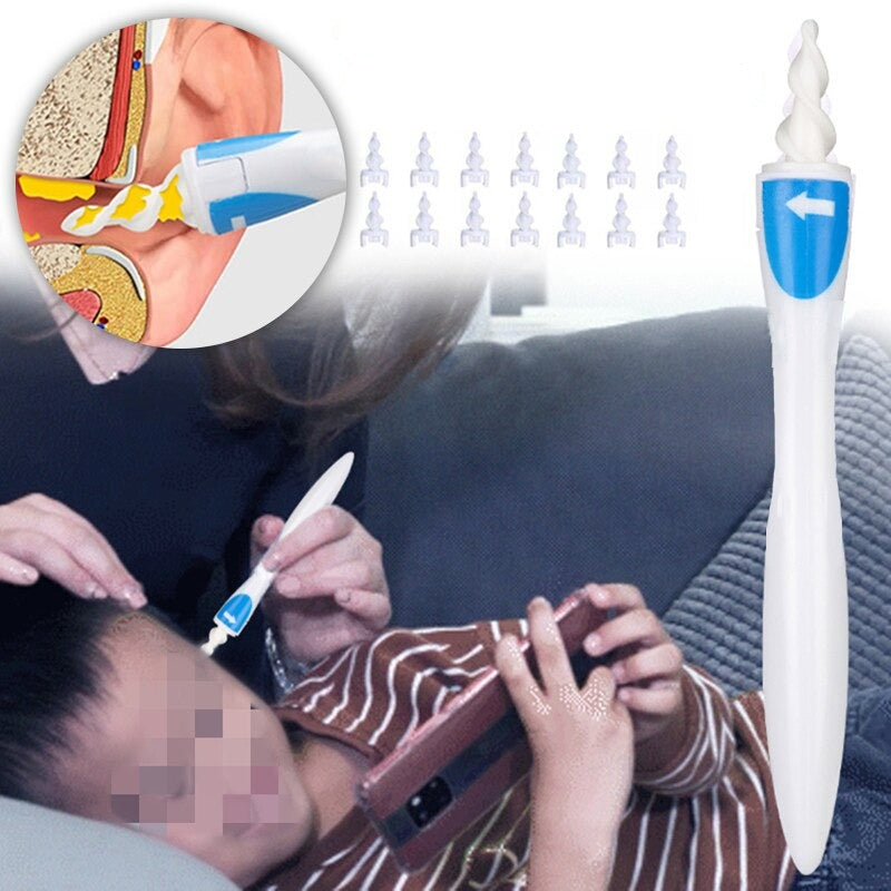 Ferramenta Segura para Remoção de Cera  –  Cotonete Espiral Auricular Premium