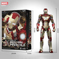 Homem de Ferro  Fondjoy Marvel MK42 Modelo Montado 10 pol. Figuras de Ação em Escala 1/7 Reatores podem emitir luz Ornamento Colecionável Brinquedo para Presente