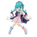 Figura de ação de pvc Hatsune Miku, figura de ação de anime fofa de Miku sentada, modelo de desenho animado kawaii, presente de aniversário para crianças