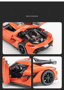 1:32 Scale Alloy Supercar Toy Car Model with Sound & Light, Retro Pullback Action - Ideal Gift for Kids, Authentic Detai