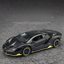 Lamborghini LP780-4 liga modelo de carro ornamentos, som e luz brinquedo menino presente
