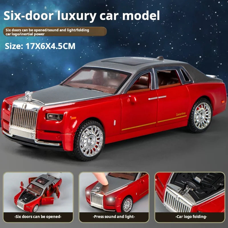 Rolls-Royce Phantom Modelo de Carro Ornamentos Carro de Luxo Sedan Brinquedo Infantil Coleção para presente