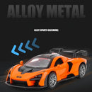 Modelo de carro de liga leve, brinquedo infantil, modelo de carro com som e luz, carro de exposição, brinquedo não controlado por rádio