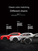 Dodge Challenger Hellcat Toy Car para 1:32 Escala Die Cast Metal Cars Toy Pull Back Hellcat Model Cars com Som e Luz Hellc