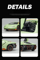 Lamborghini LP780-4 liga modelo de carro ornamentos, som e luz brinquedo menino presente