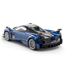 Pagani Huayra BC Blu Francia/Candy Blue com detalhes em carbono, modelo de carro 1/18 da Autoart