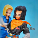 Figura de ação de anime Dragon Ball Z Android 18 e Android 17 em PVC,  24 cm coleção de brinquedos e presentes