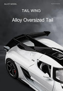 Jesko Super Car Model Toys Metal Diecast Light Music Pull Back Sports Cars Models Collection Racing Vehicle Gift Boys