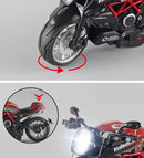 Pocket Toy Alloy Motorcycle Model Miniature Diecast Racing Off-Road Motorcycle Simulation Car Toy Street Motorcycle Model Gift