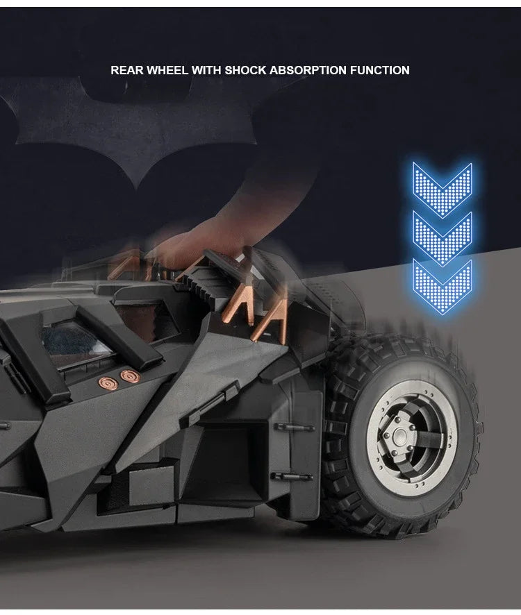 Carro clássico do filme Batman 2008 Batmóvel   Tumbler! Alloy Concept Bat Sports Car Modelo Diecast Metal Toy Race Car Modelo Sound Light Kids Gifts
