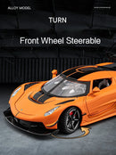 Jesko Super Car Model Toys Metal Diecast Light Music Pull Back Sports Cars Models Collection Racing Vehicle Gift Boys