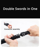 Laser Sword Lightsaber Red and Blue Double Saber Rave Transformation Children's Gift Cosplay Weapon Boy Cool Flashing Toy