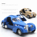 Bugatti 57SC Atlantic Classic Car Simulação Diecast Metal Alloy Model Car Coleção de brinquedos para crianças Presentes