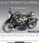 Pocket Toy Alloy Motorcycle Model Miniature Diecast Racing Off-Road Motorcycle Simulation Car Toy Street Motorcycle Model Gift