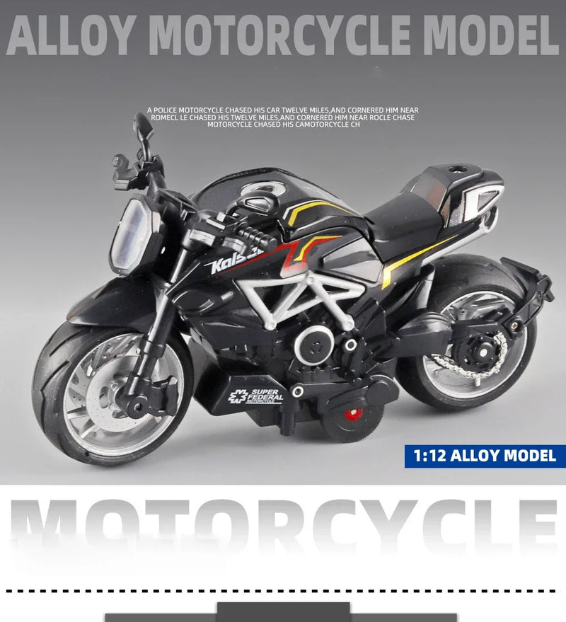 Pocket Toy Alloy Motorcycle Model Miniature Diecast Racing Off-Road Motorcycle Simulation Car Toy Street Motorcycle Model Gift