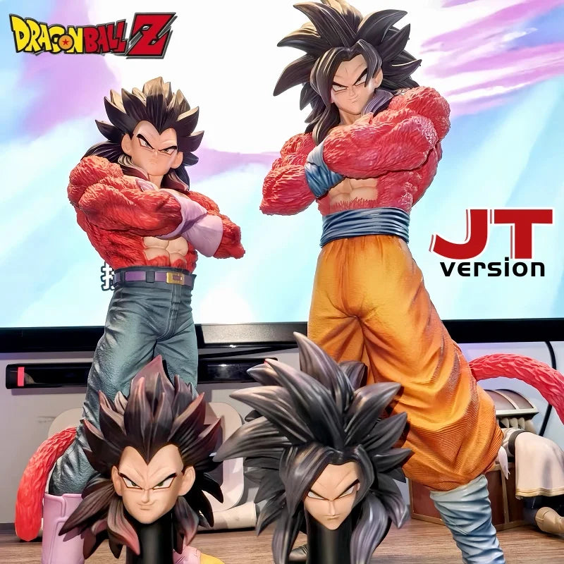 Dragon Ball GT Cabeças Duplas Super Saiyan Son Goku Figura Planb SSJ4  Modelo de Pvc Estátua Bonecas Coleções Decoração Brinquedos Presentes