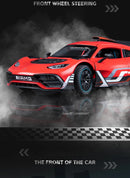 ONE Sports Car Modelo Brinquedo Modificado Metal Diecast Veículos de Roda Livre Simulação Som e Luz Presente para Crianças