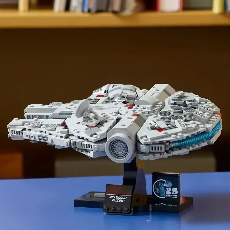 Millennium Falcon Starship New Hope 25º aniversário modelo colecionável Técnico 921 peças faça você mesmo construção 75375 conjuntos brinquedos adultos presentes