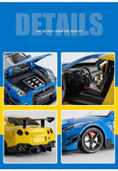 GTR Revuelto Carro de Liga de Brinquedo Miniatura Diecast Supercarro Portas Abertas Som Luz Puxar Volante Dianteiro Carros de Direção Presente para Criança