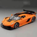 Jesko Super Car Model Toys Metal Diecast Light Music Pull Back Sports Cars Models Collection Racing Vehicle Gift Boys