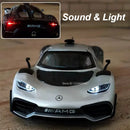 ONE Sports Car Modelo Brinquedo Modificado Metal Diecast Veículos de Roda Livre Simulação Som e Luz Presente para Crianças