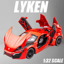 Lyken Hyper Fast Alloy Sport Car Modelo Diecasts & Toy Vehicles e Furious Cars Decoração Brinquedos para Crianças