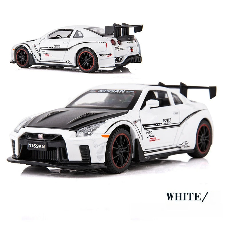 NISSAN GTR R35 Carro Esportivo Liga Modelo de Carro Diecasts e Veículos de Brinquedo Carros de Brinquedo Simulação Brinquedos Infantis para Presentes de Crianças Brinquedo