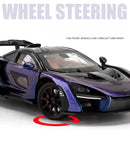 McLaren Senna Liga de Metal Fundido Modelo de Carro Som e Luz Coleção Hobby Super Racing Serie Presente de Aniversário para Menino