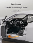 Dodge Challenger Hellcat Toy Car para 1:32 Escala Die Cast Metal Cars Toy Pull Back Hellcat Model Cars com Som e Luz Hellc