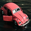 Carro antigo esportivo modelo fusca clássico miniatura brinquedo de carro de liga leve de alta qualidade com porta dupla, decoração , presentes