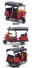 Triciclo Retro Modelo Carro Vermelho Azul Preto Modelo Bolo Enfeites Presente Brinquedos Veículo Rebote Deslizante Veículo Elétrico