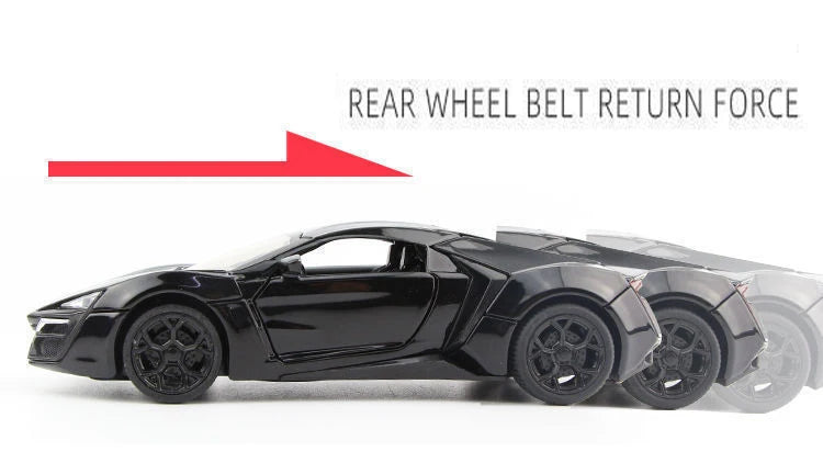 Lyken Hyper Fast Alloy Sport Car Modelo Diecasts & Toy Vehicles e Furious Cars Decoração Brinquedos para Crianças